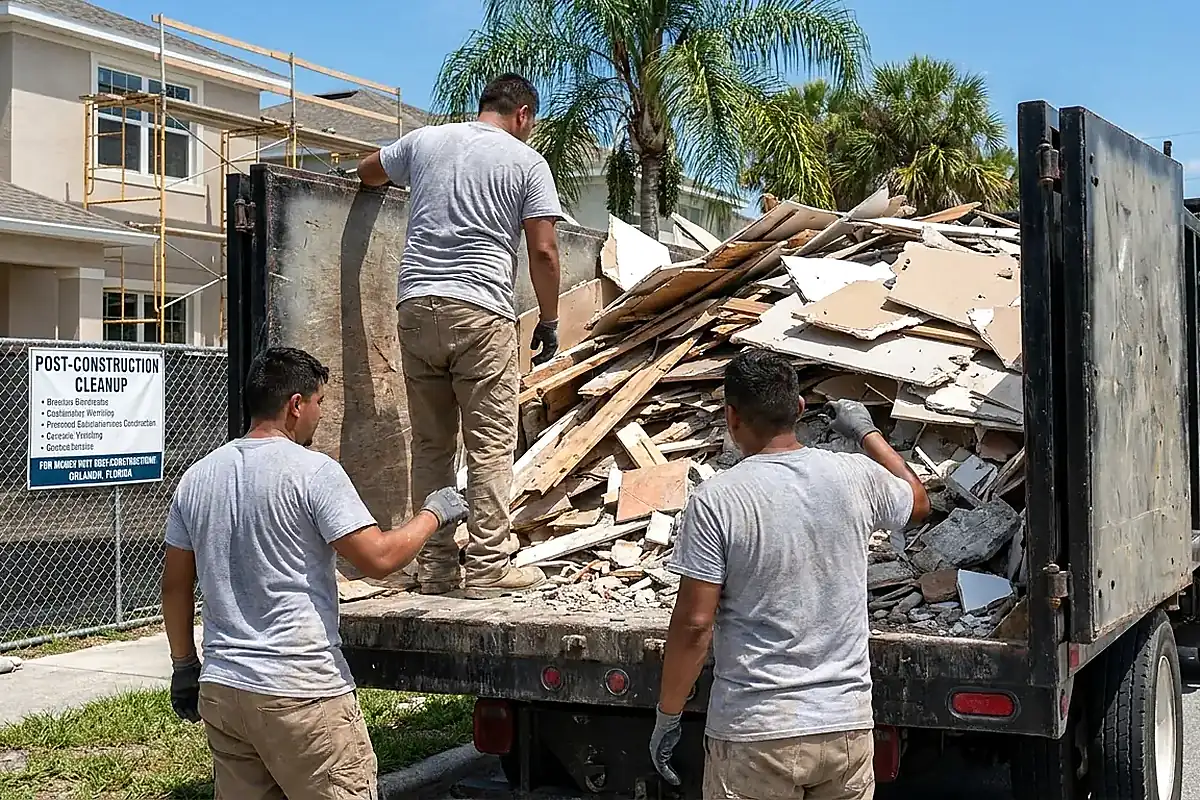 Debris Removal Crew Loading Mixed Debris for Debris Removal in MetroWest