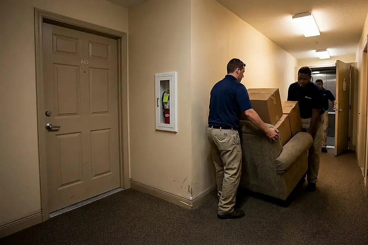 Mattress Disposal Apartment Hallway for Mattress Disposal in Mills 50