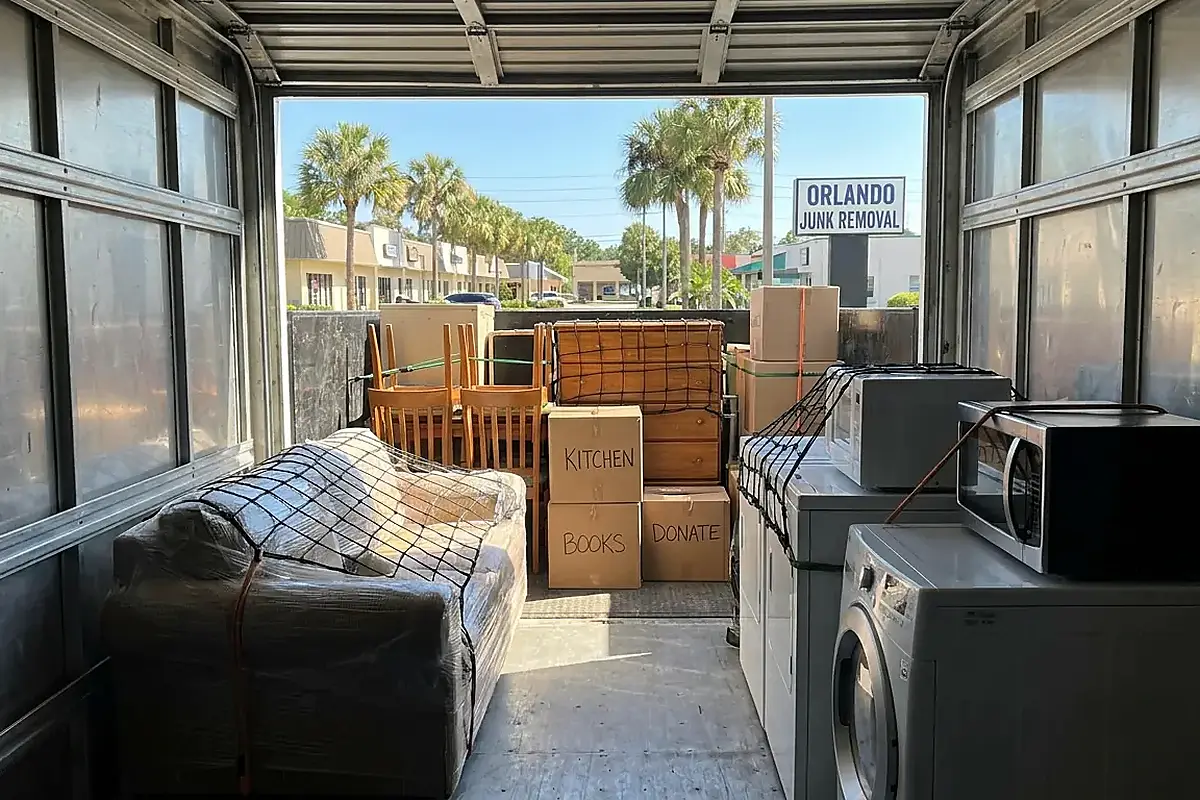 Thornton Park Narrow Alley Pickup for Storage Unit Cleanout